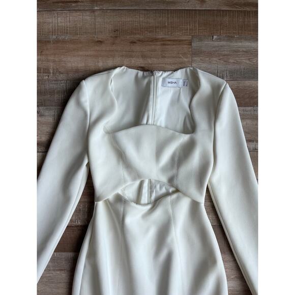 Misha Hazel Cut Out Dress in Ivory US2 - Picture 3 of 7